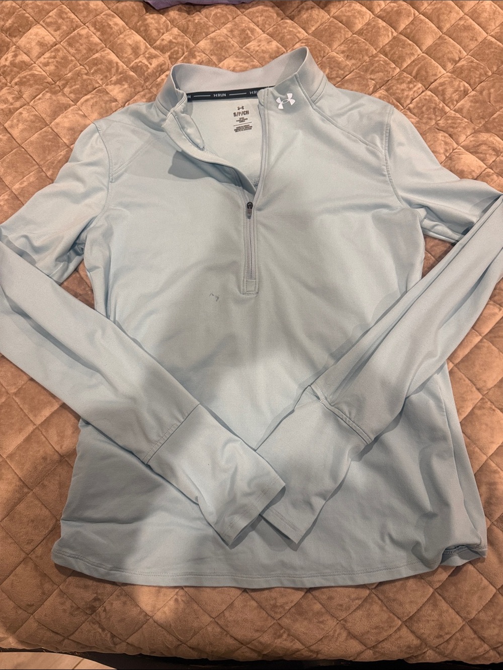 Under Armour Light Blue Women's Quarter-Zip Performance Pullover